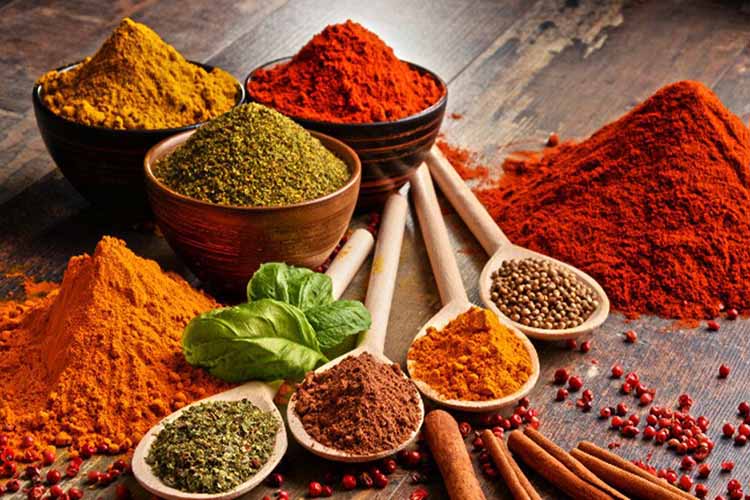 Various kinds of spices powder